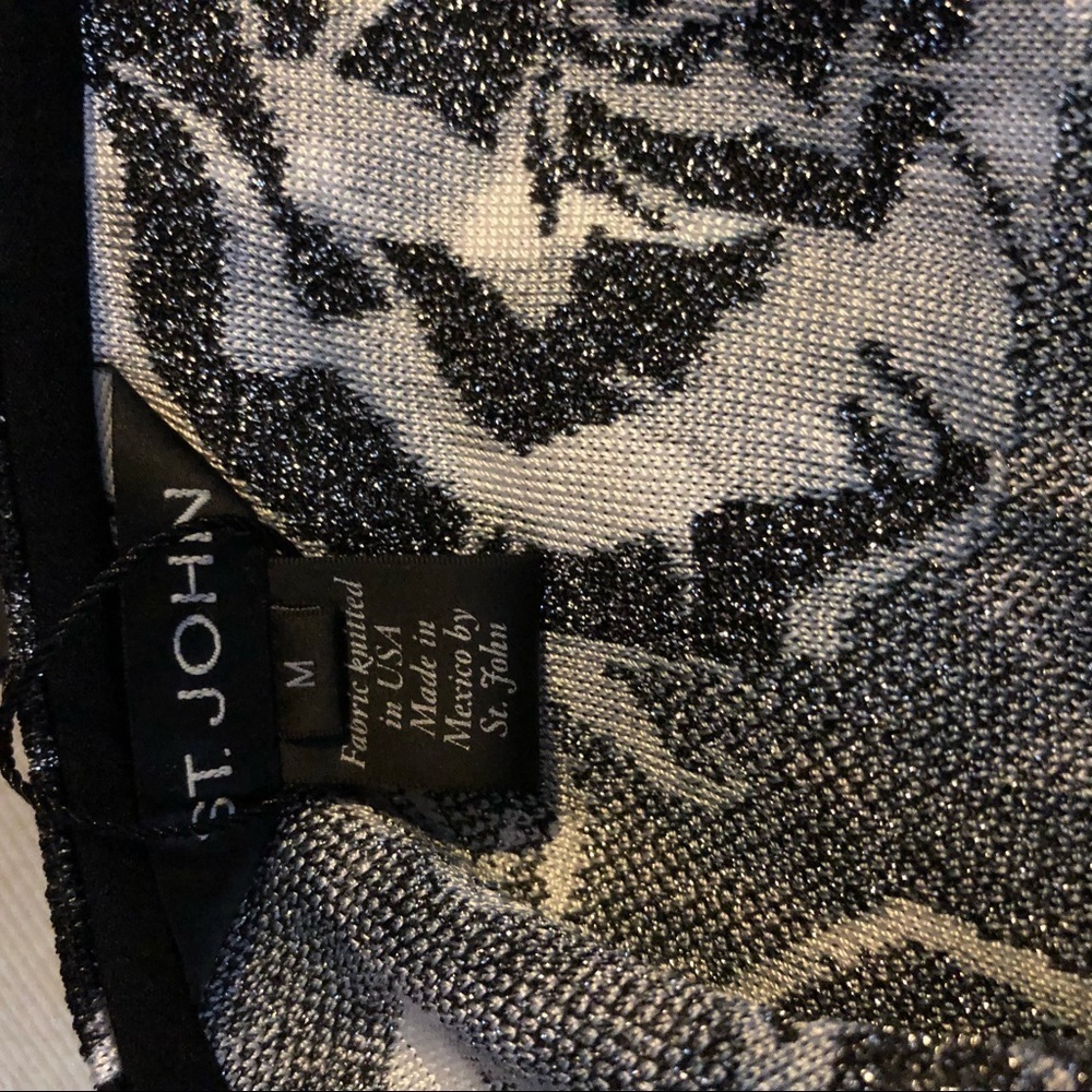 St. John Scoopneck Leopard Print Shell Knit Top - Picture 8 of 8